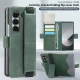PU Leather Flip Wallet Phone Case for Galaxy Z Fold 7/6/5 with RFID Blocking Feature And Adjustable Wristband Kickstand Holder
